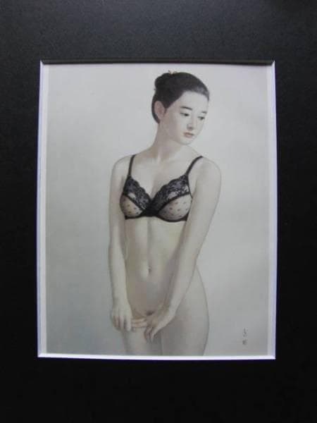 高塚省吾、「粧い」、希少な画集より、新品高級額・額装付、状態良好