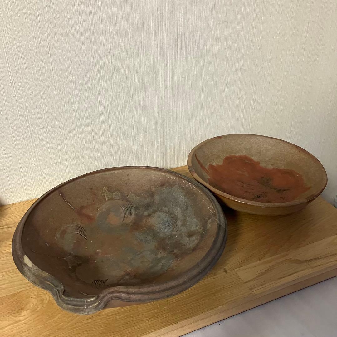 備前焼　片口　皿　器　※