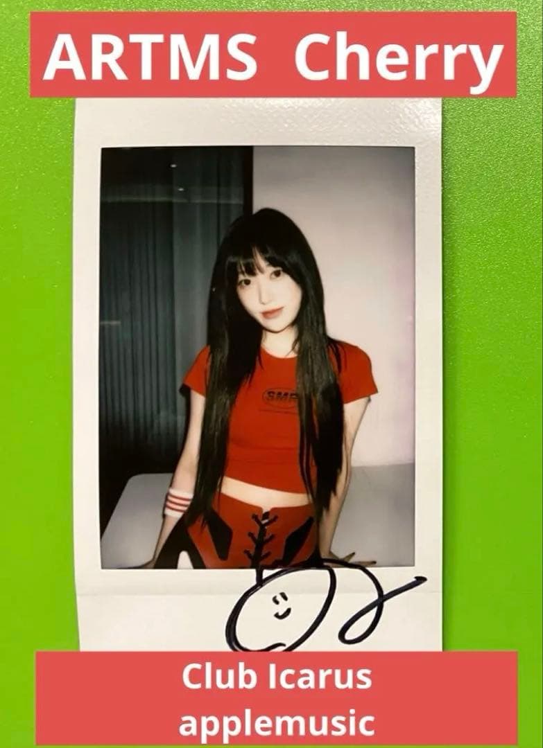 ARTMS Cherry チェリ 直筆 サイン 入り ポラロイド チェキ