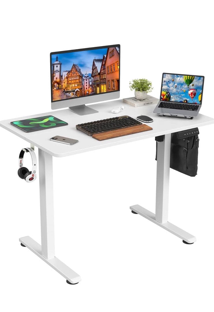 パソコンデスク 100cm x 60cm 角丸デザイン