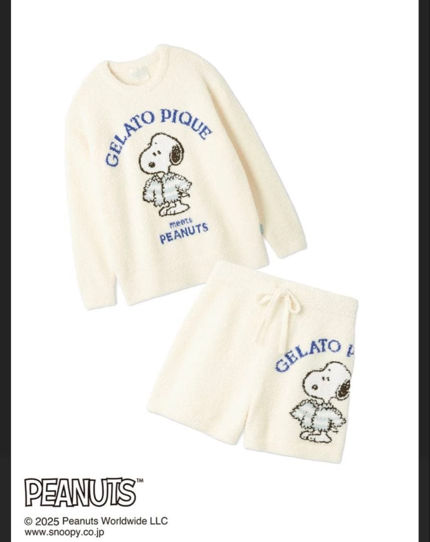 【PEANUTS】オリジナルアート ジャガードプルオーバー＆ショートパンツセット