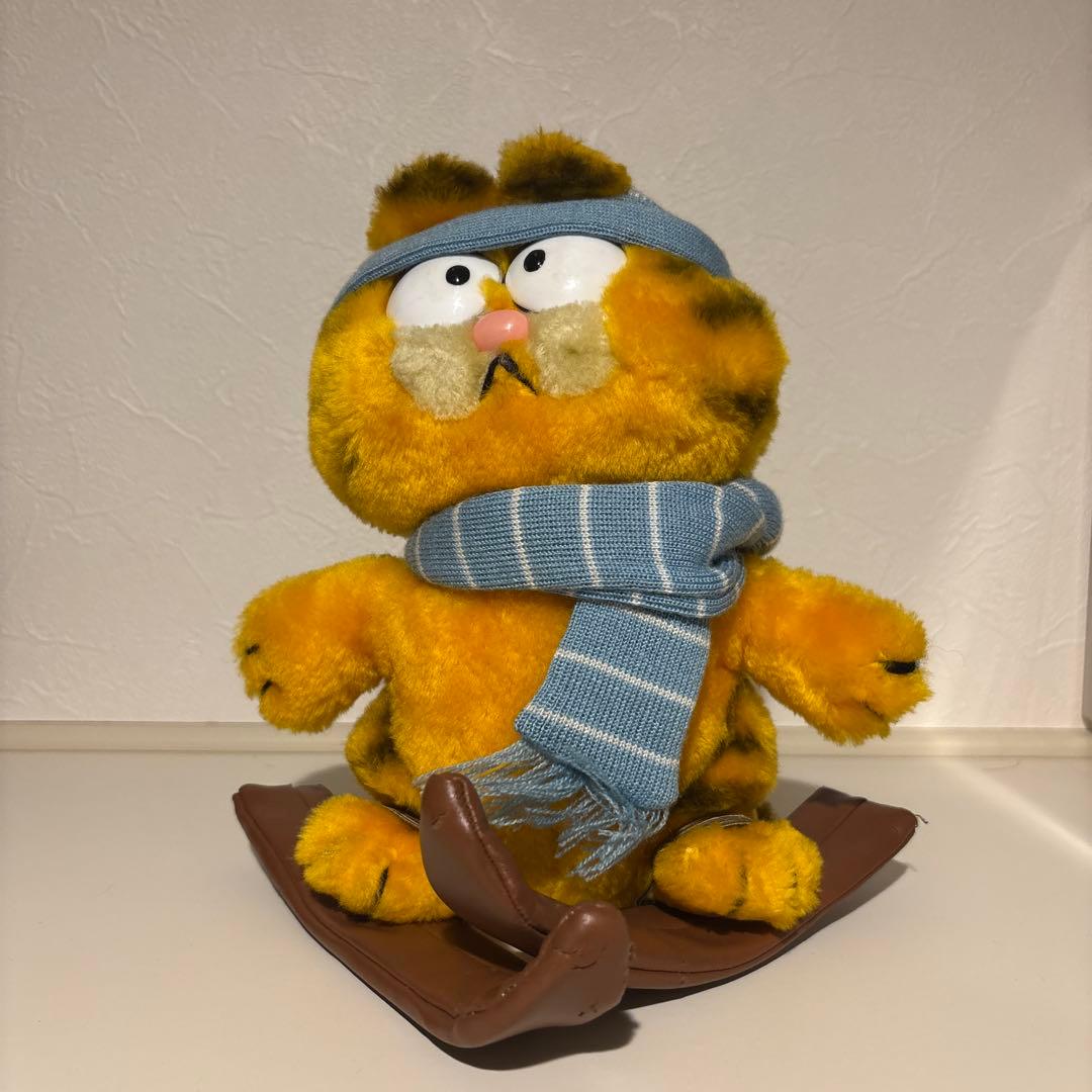 レア USA ヴィンテージ ガーフィールド ぬいぐるみ 1980s スキー