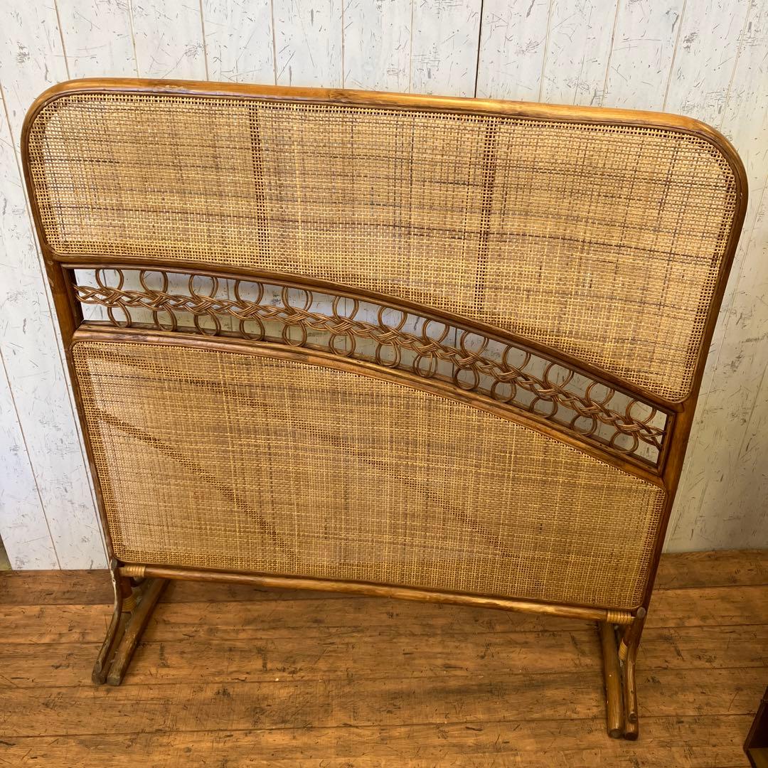 昭和レトロ エスニック ラタンパーテーション 衝立 間仕切り 仕切り 古道具