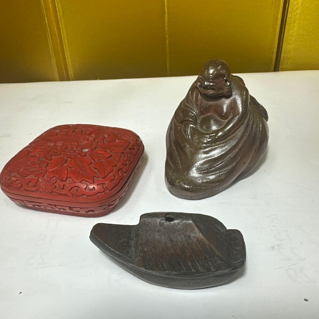 書道，茶道，備前焼，仏像香薰炉，中国雕刻香合，古銅水滴，インテリア