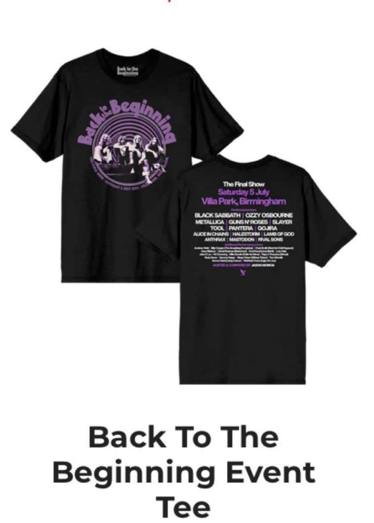 ブラックサバス Tシャツ XL Back to the Beginning