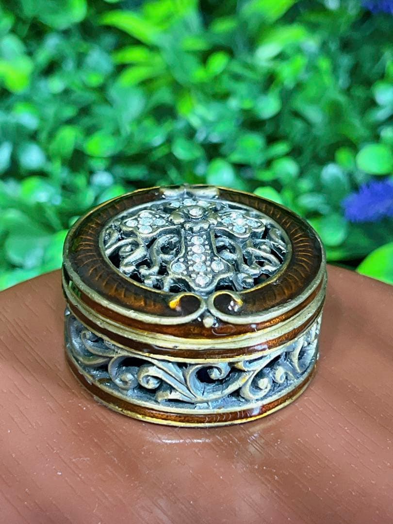 アンティーク　小物入れ　十字架　クロス　宝石箱　ケース　キリスト