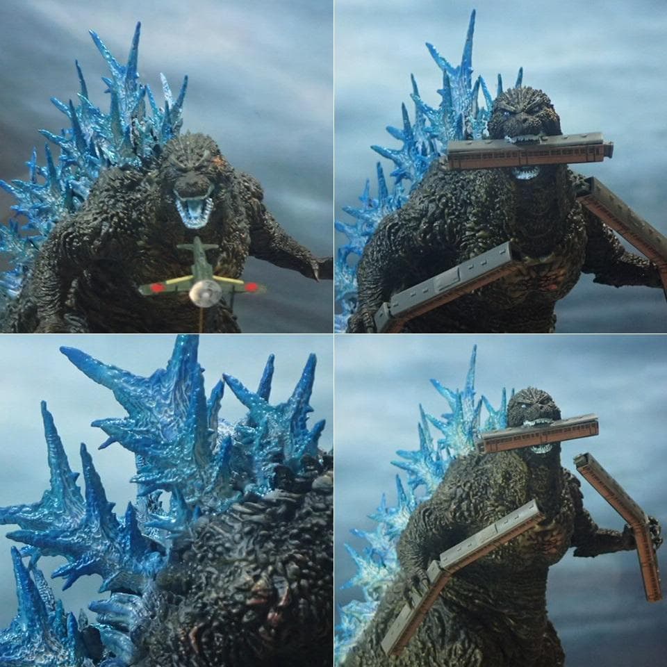 電車・震電付！一番くじ ゴジラ−1.0 A賞を背びれ発光イメ－ジへ再塗装 元箱有