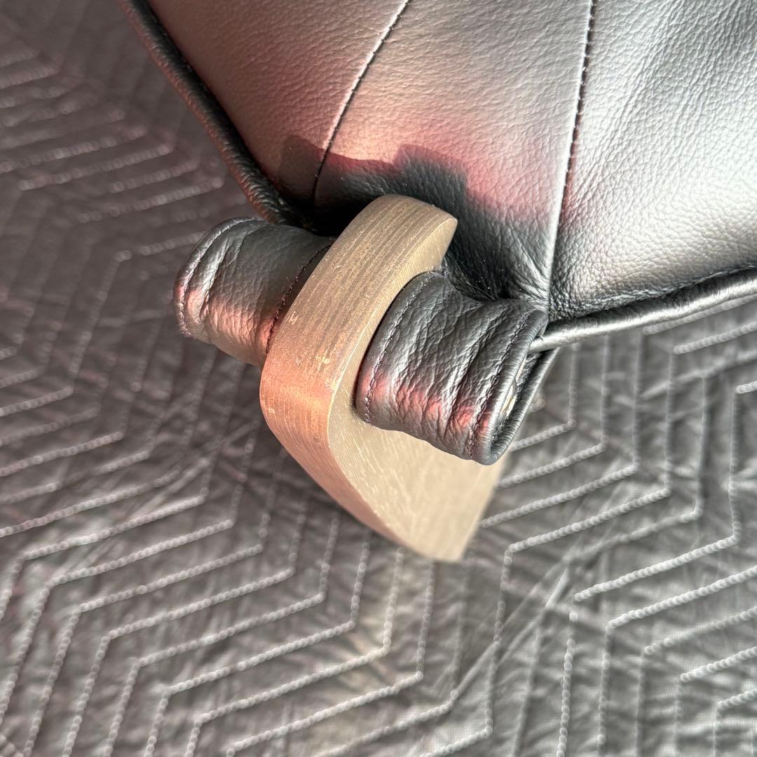 ギャラクシー ルナ ローバック パーソナルチェア 革張 ブラック　本革