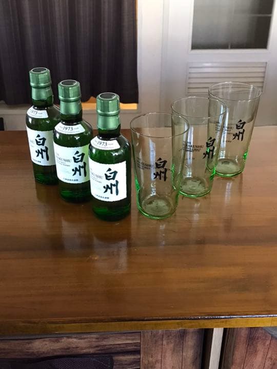 サントリー　白州180ml×3 ハイボールグラス×3