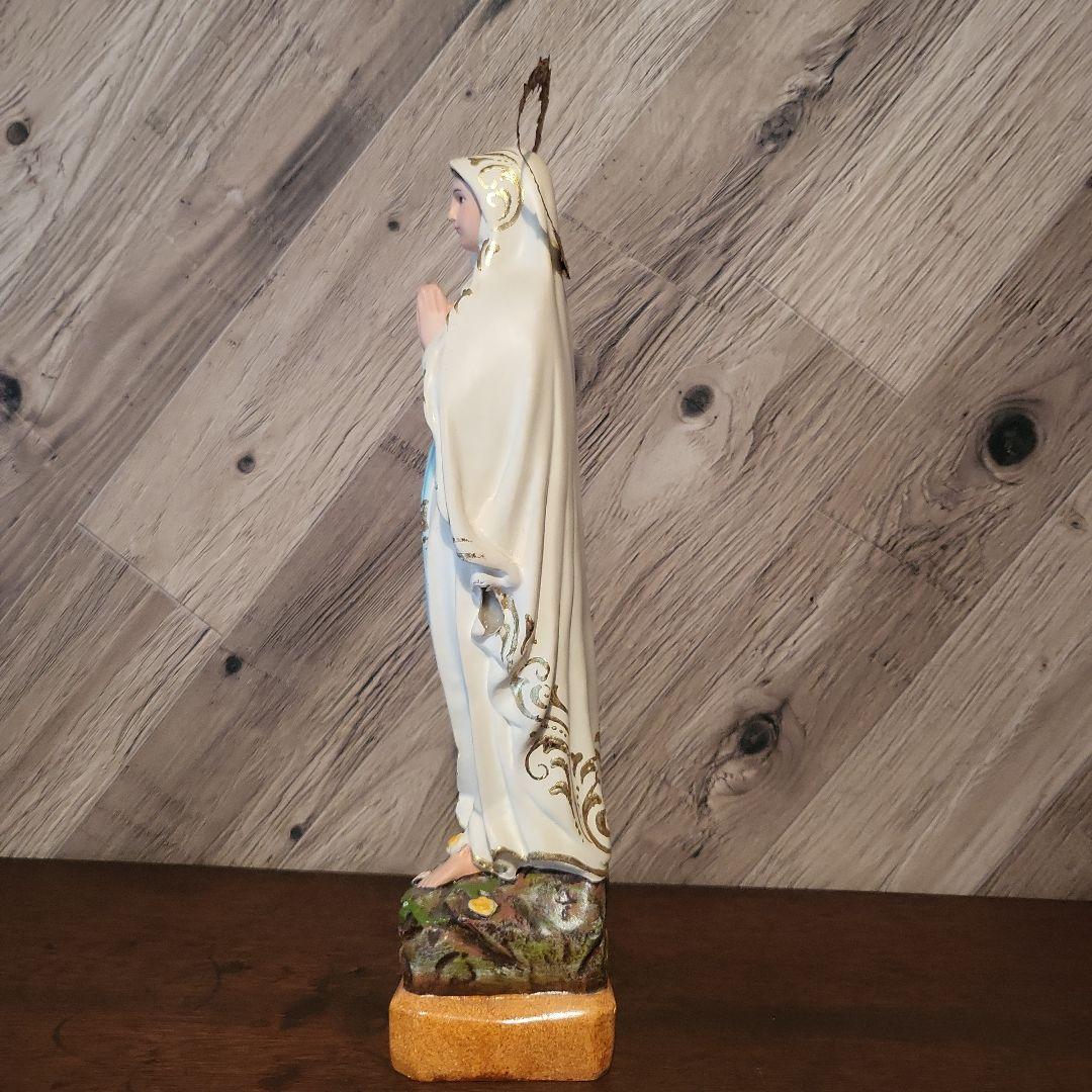 聖母像 樹脂・木製品　約35cm