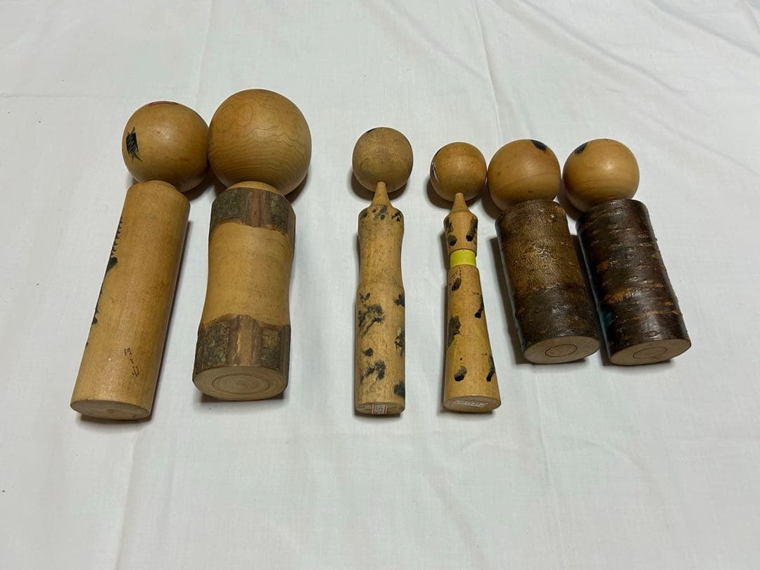 伝統的な木製こけし人形コレクション　まとめ売り