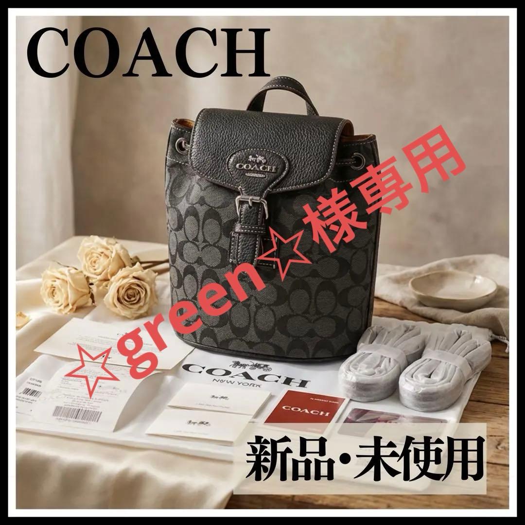 【新品・未使用】 COACH シグネチャー バケットバッグ 黒　ブラック