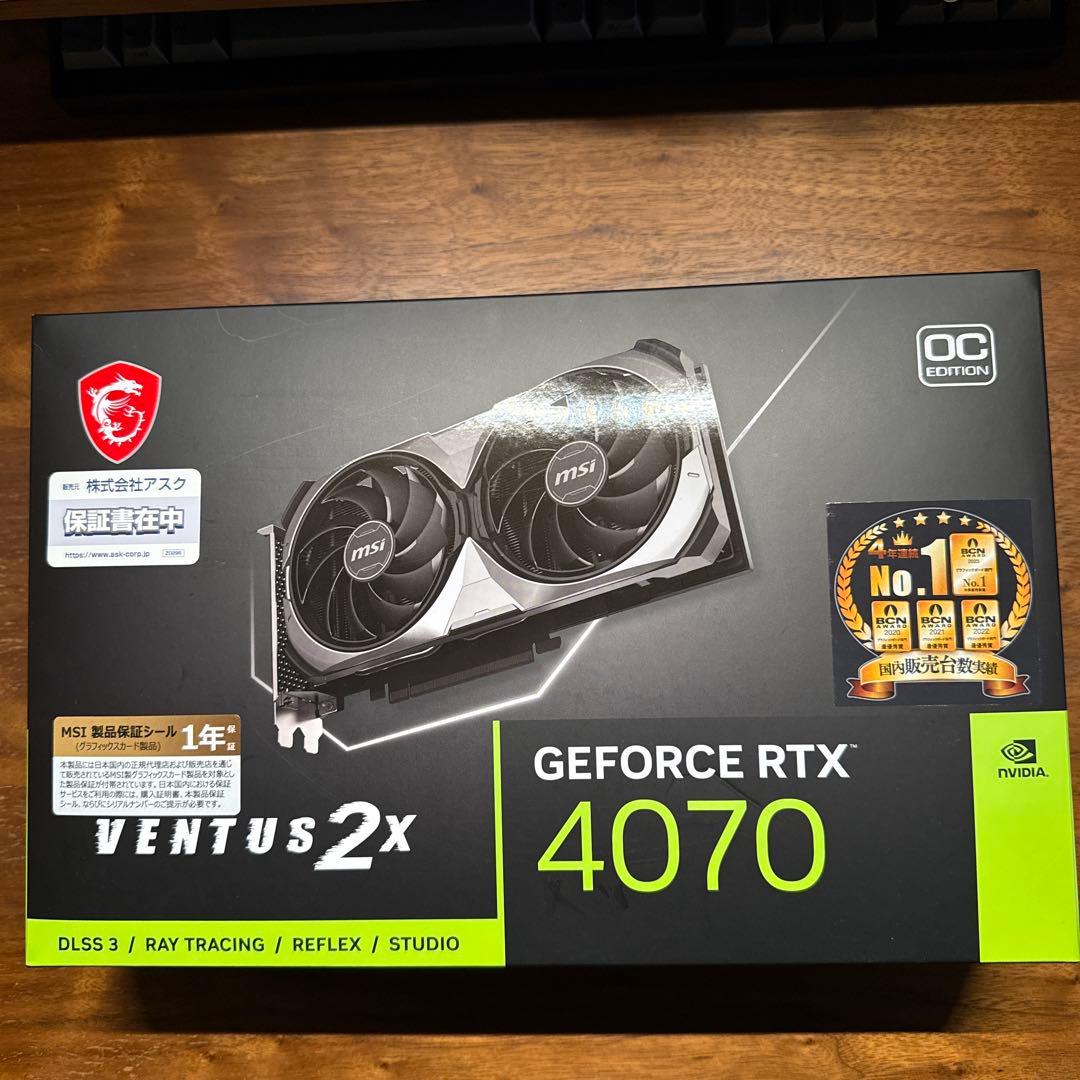 グラフィックボード・グラボ・ビデオカード MSI GeForce RTX 4070 VENTUS 2X 12G OC