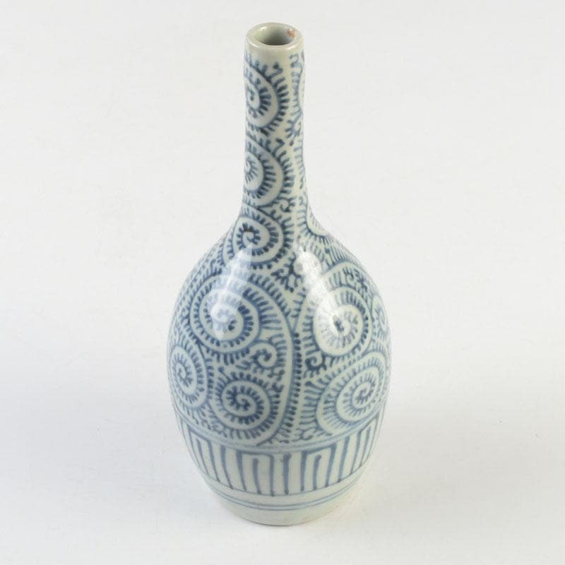 伊万里焼　古伊万里　染付　蛸唐草文　徳利　一輪挿　花生　V　9710