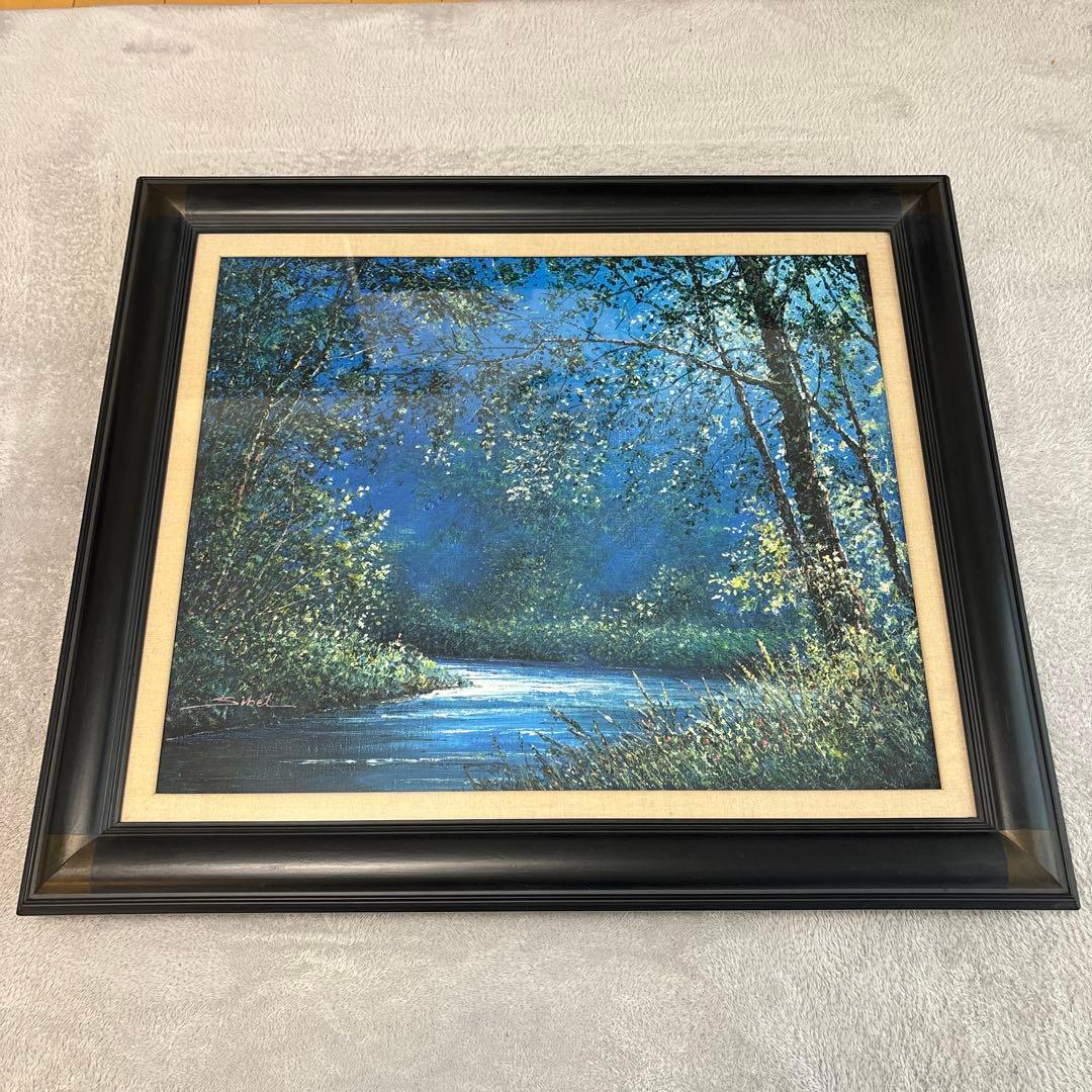 スィベル　ギュレー　深い青の夢　油彩　オリジナル