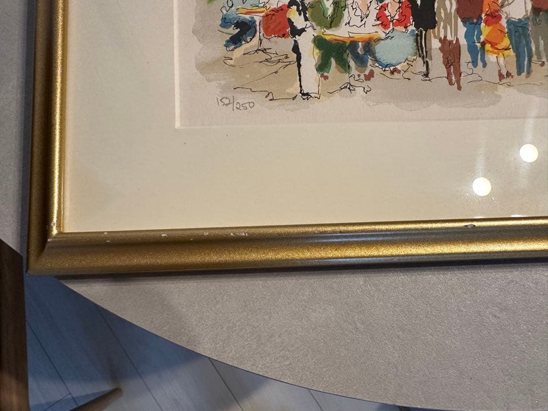 絵画　サイン有 リトグラフ 　パリ　 ウルバン