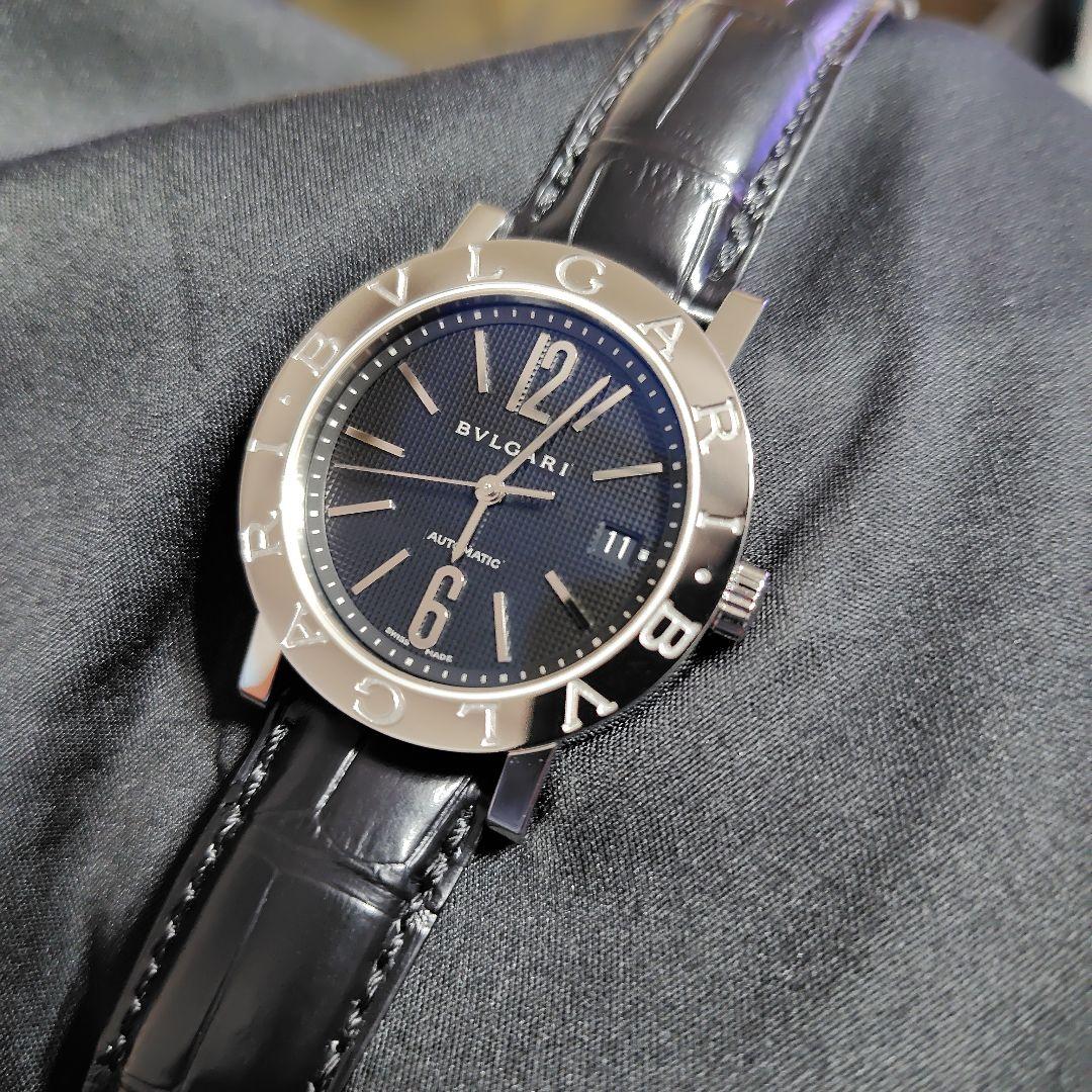 【新品未使用】BVLGARI時計 BB38BSLDブルガリブルガリ（黒文字盤）