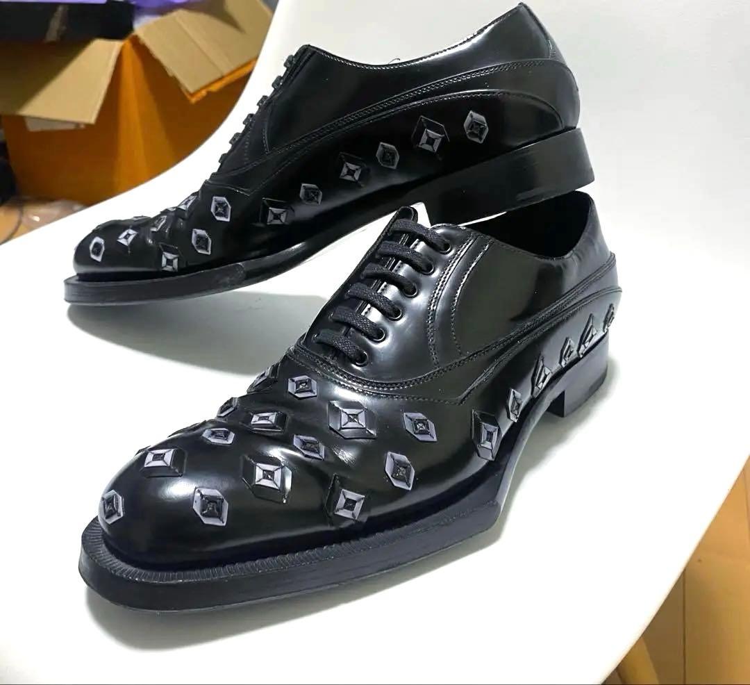 最終価額PRADA プラダ12aw 幾何学ドレスシューズ　サイズ9美品