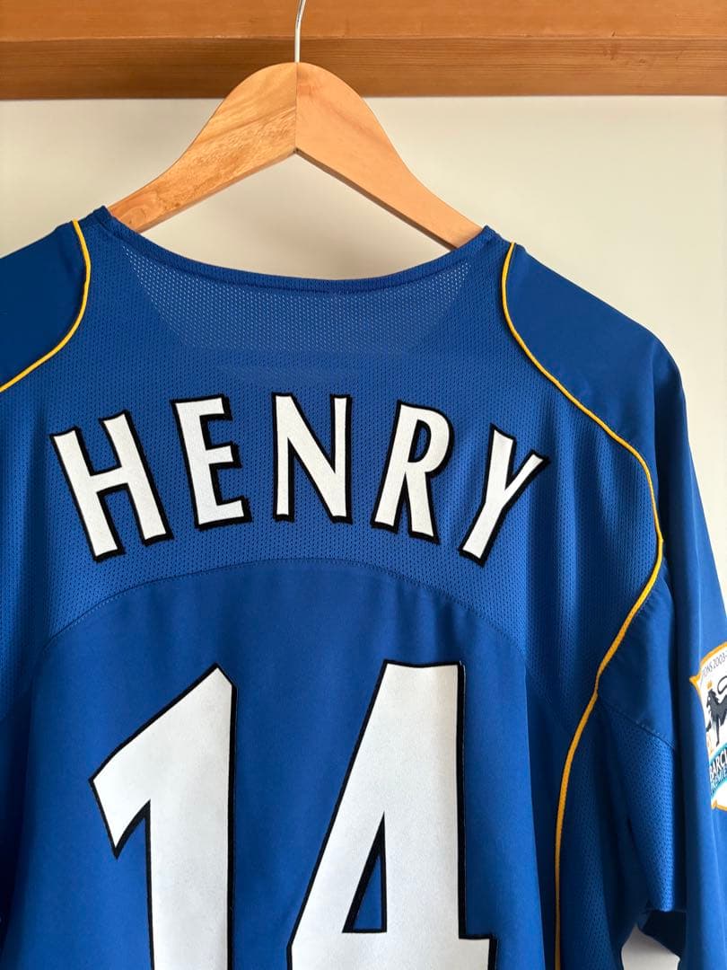 04-05 アーセナルユニフォーム　ティエリアンリ　プレミアリーグ優勝パッチ