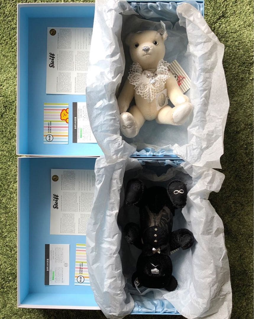 シュタイフ　steiff ペアテディベア【スワロフスキー】