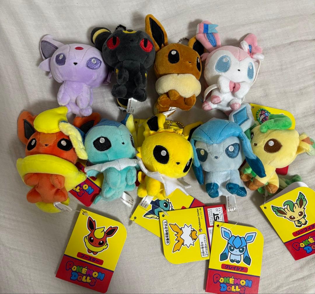 タグ付き 9種セット ポケモンドールズ ブイズ ぬいぐるみ