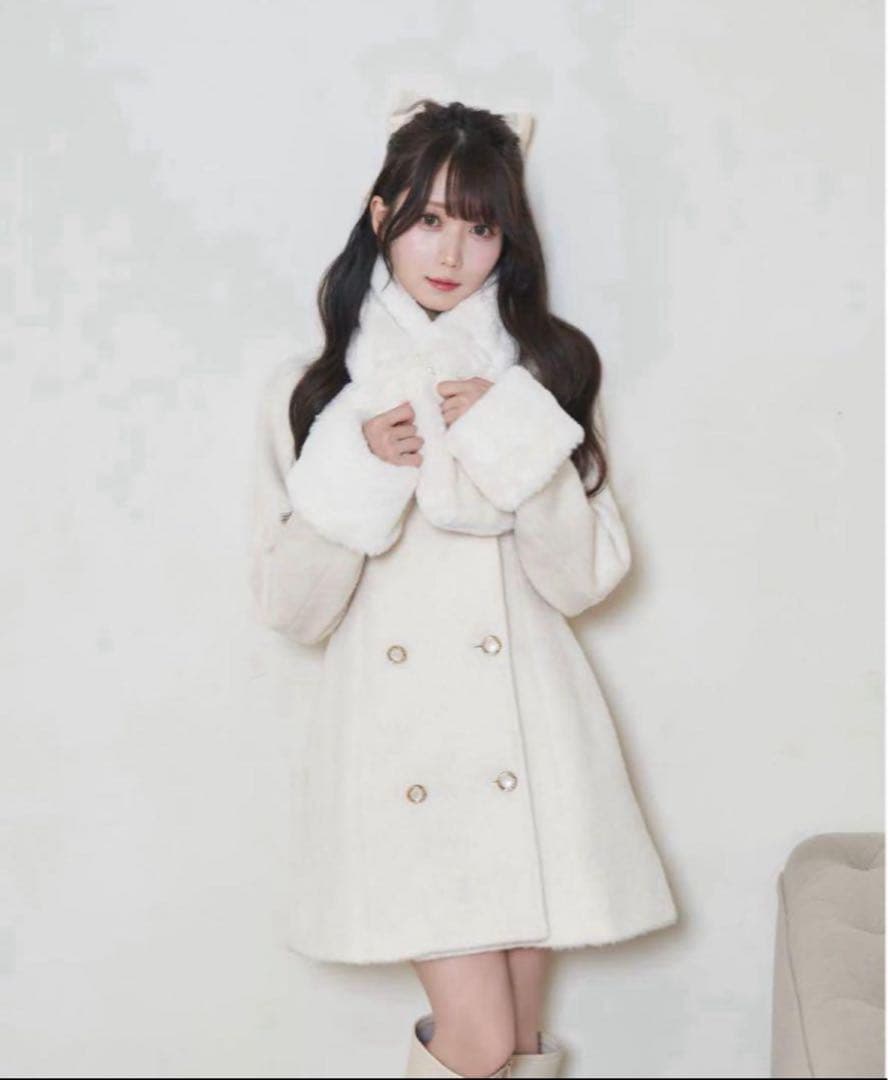 苺ねこ Rosé Muse tippet muffler set coat