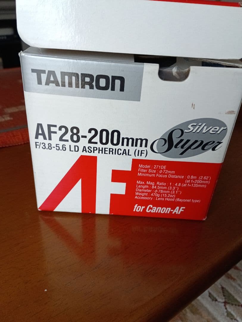 タムロン　cannon　キャノン用AF28－200mmレンズ