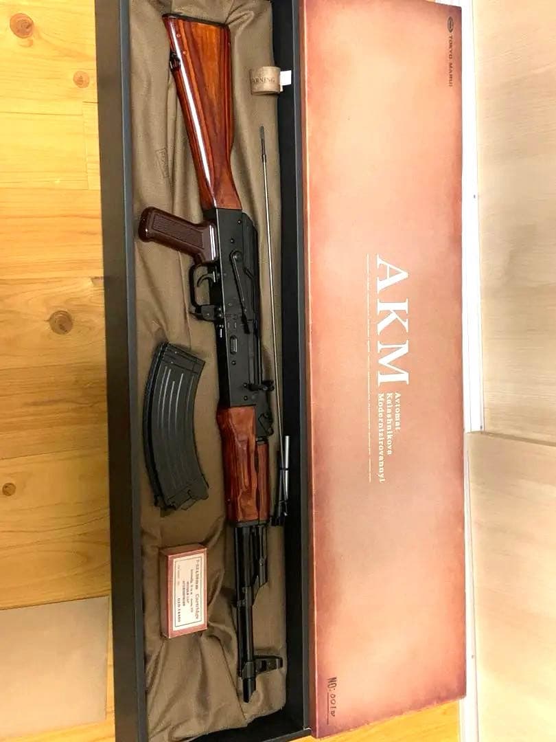 東京マルイ AKM GBB エアソフトシエン 木製ハンドガード＆ストック付き