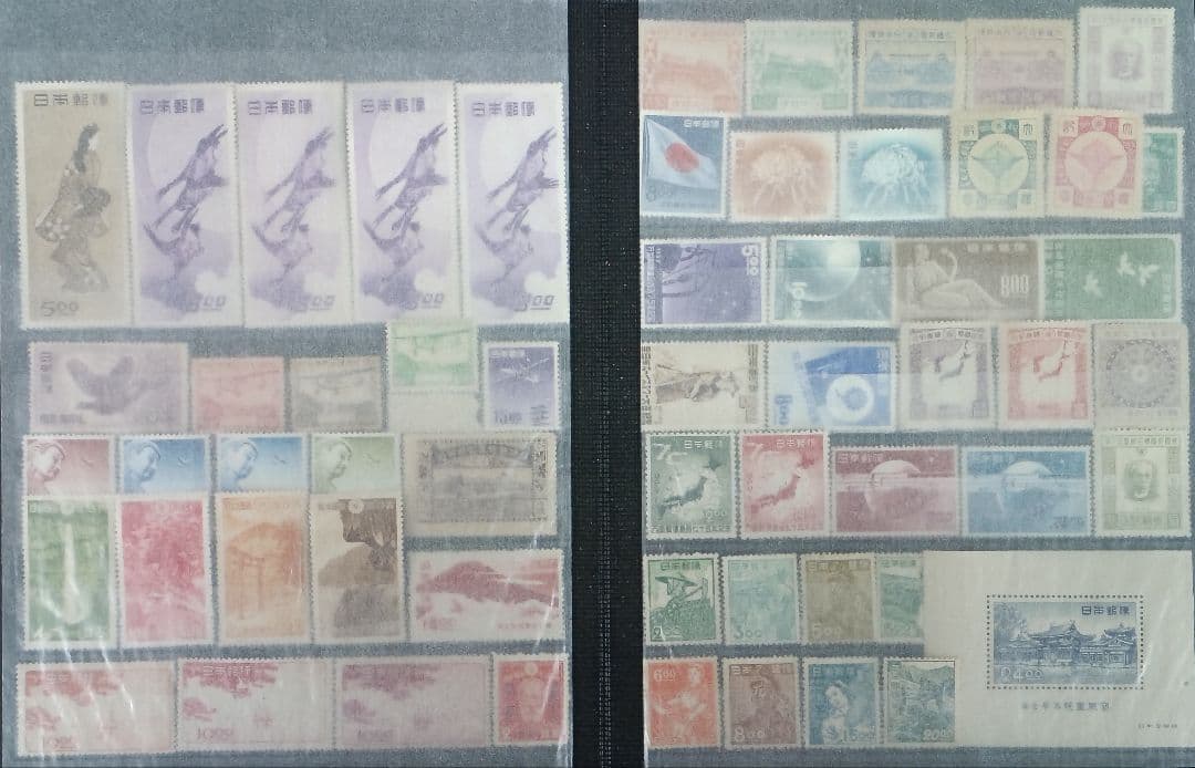 ●　銭単位切手　未使用　見返り美人・月に雁・航空切手・産業図案　他古い切手　●