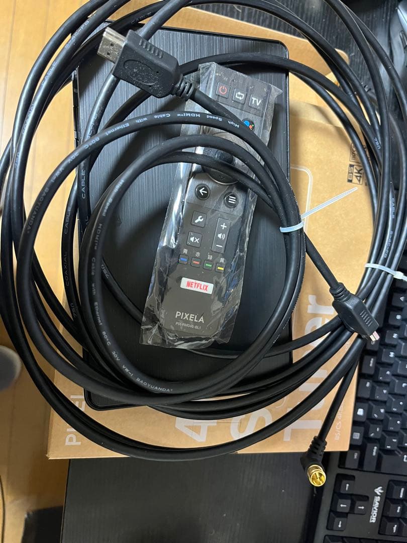 PIXELA PIX-SMB400 4K放送対応チューナー黒 + 同軸ケーブル