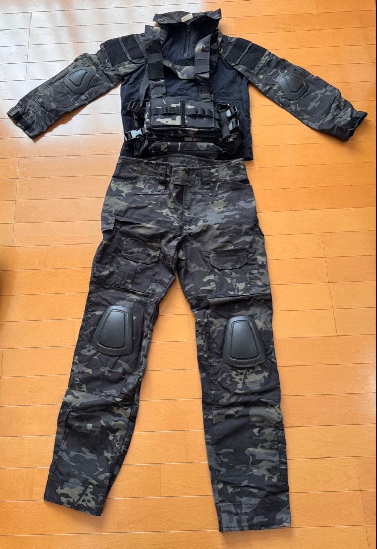 サバゲー装備 フルセット BDU 迷彩服 上下 + 多機能チェストリグ セット