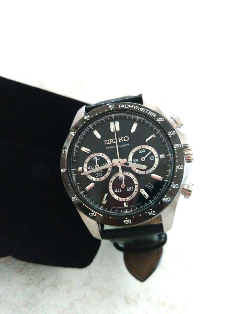 SEIKO クロノグラフ 腕時計 ブラック　メンズ