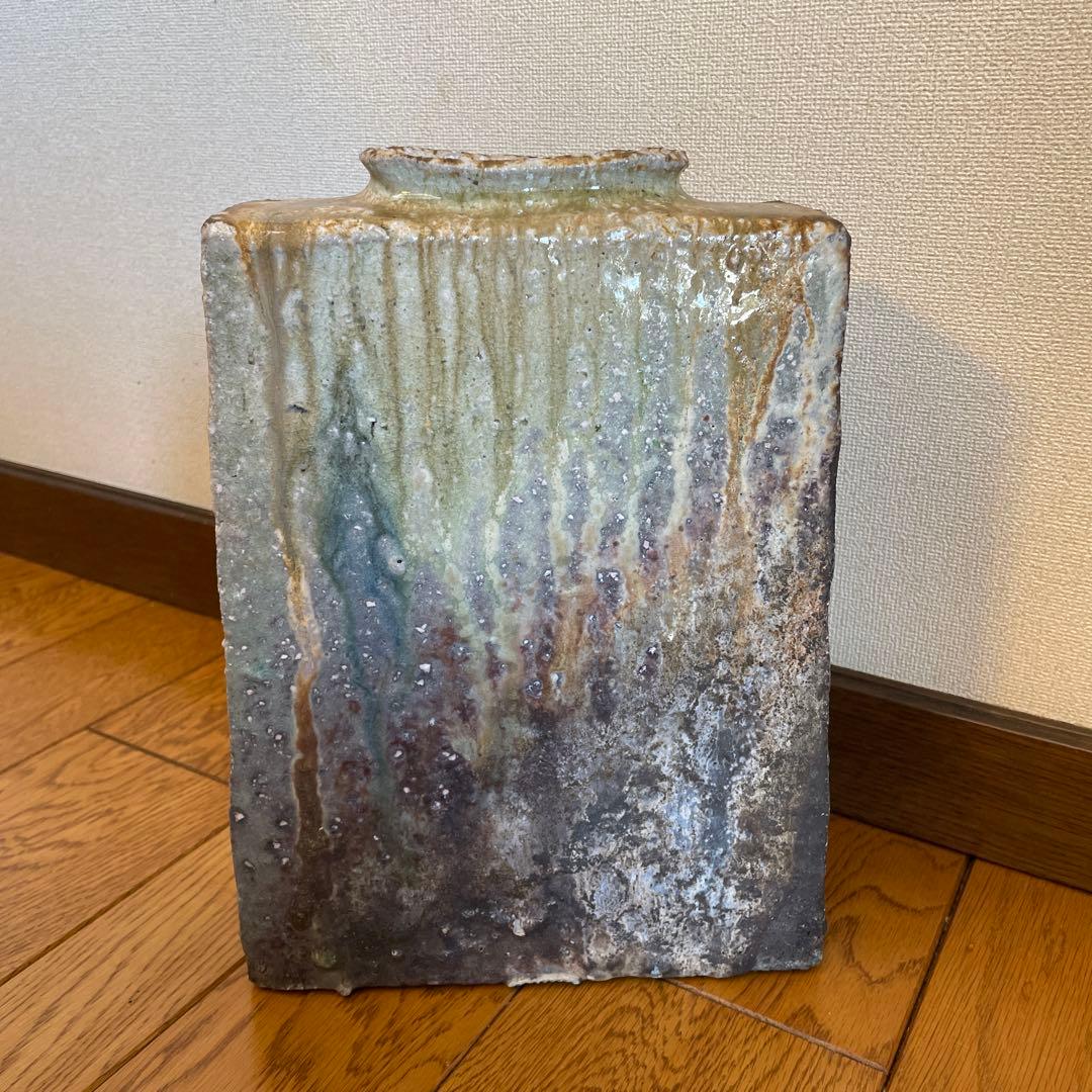 【再大幅値下げ！！】美藍窯　九州信楽滝花入　花瓶