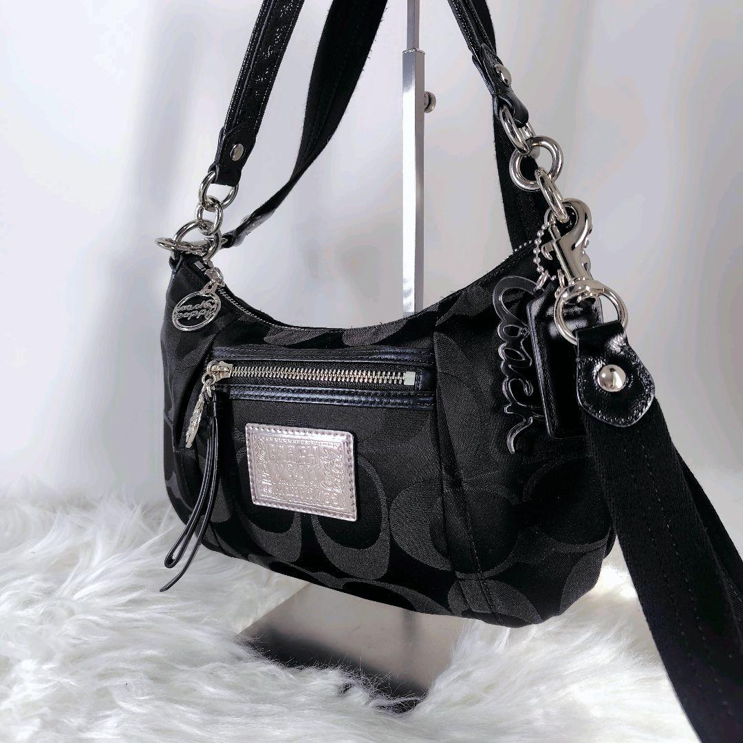 COACH　poppy 2way ショルダーバッグ y2k　ポピー 黒　コーチ