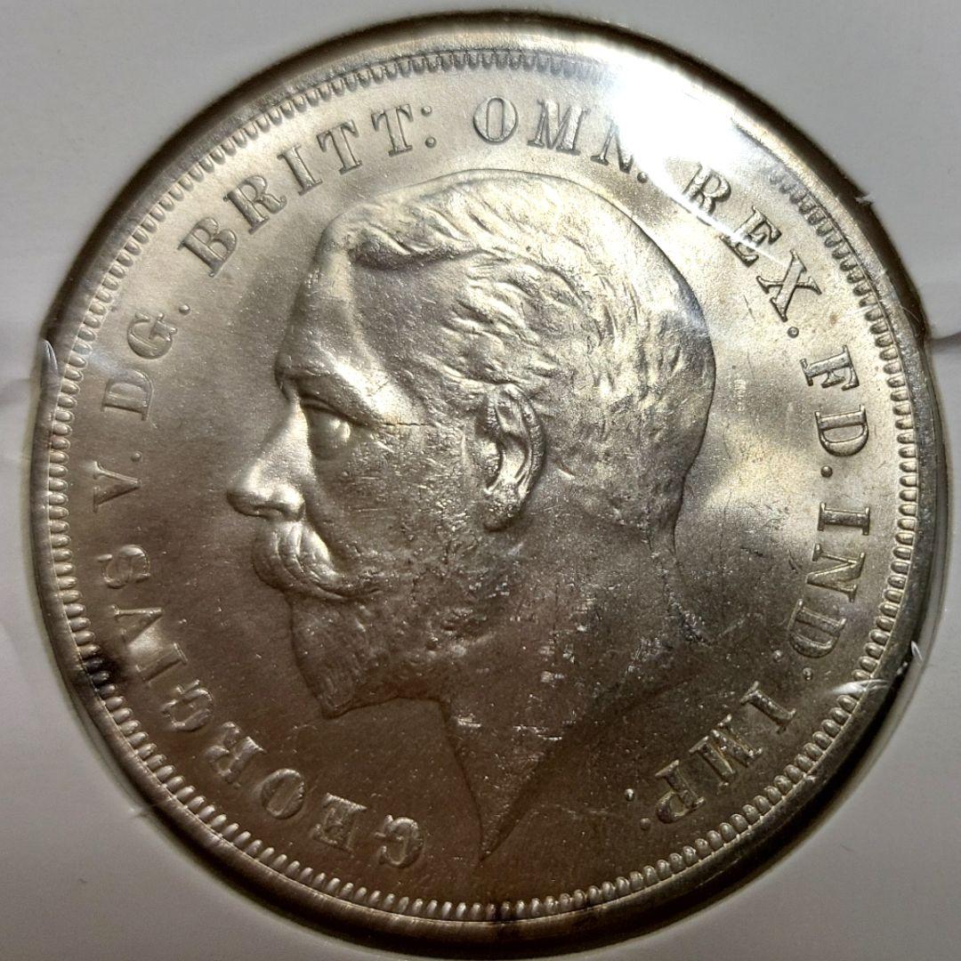 イギリス 1935 年 1クラウン ジョージ 5 世 在位25 周年