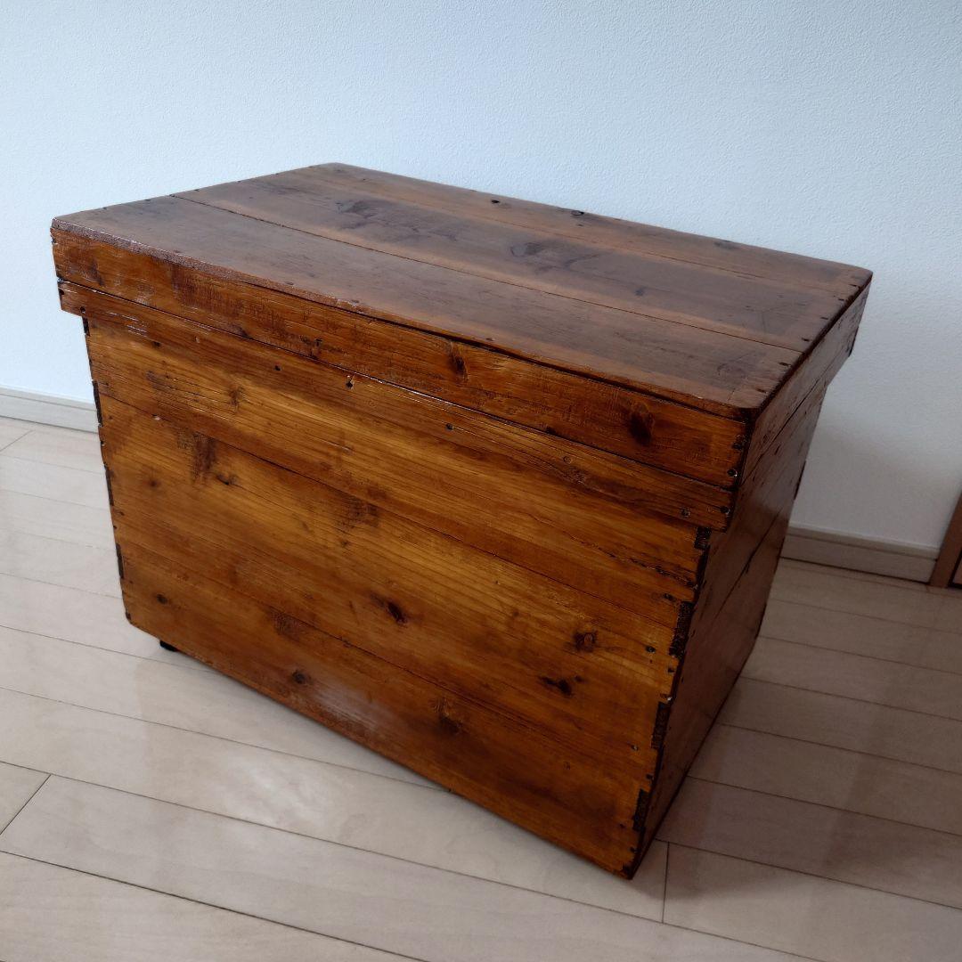 茶箱　リメイクチェスト キャスター付　アンティーク風家具 サイドテーブル