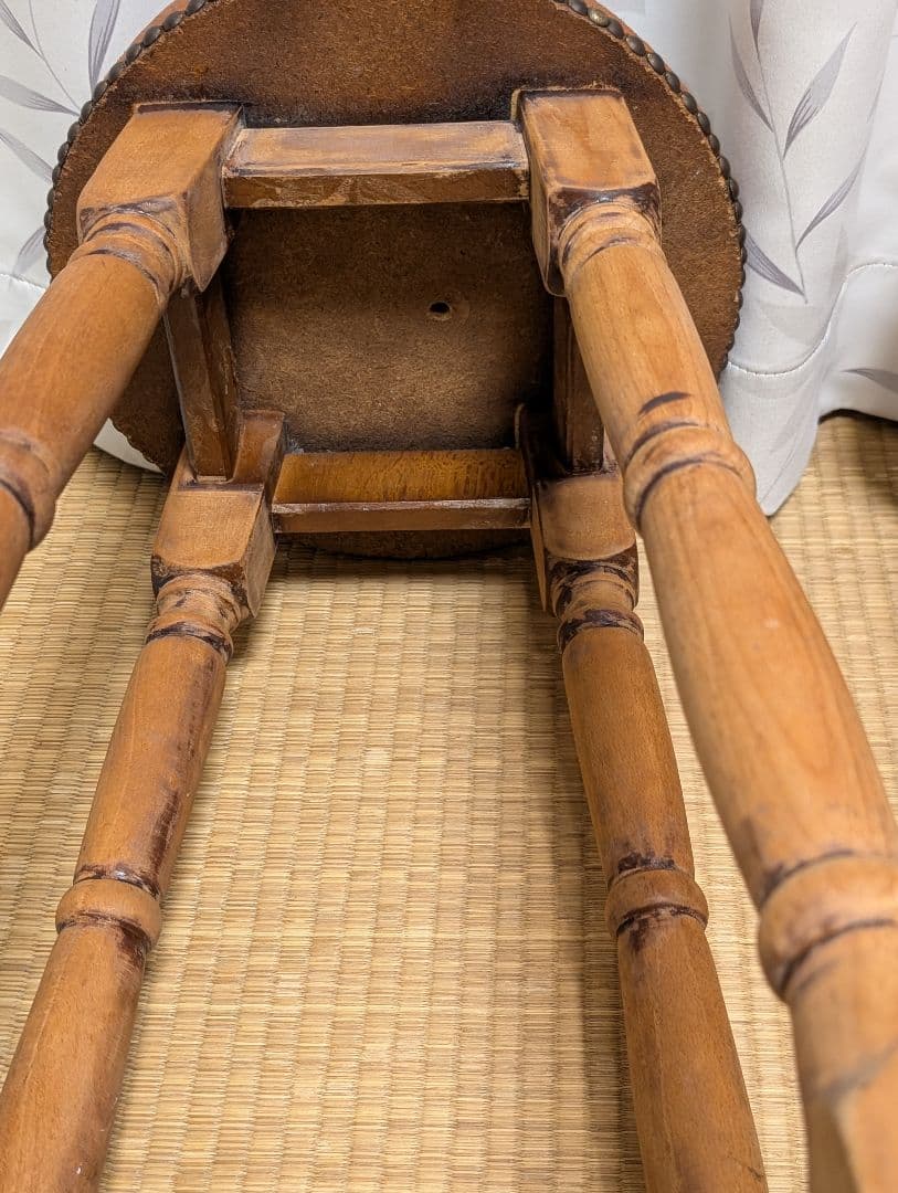 木製　スツール　カウンター チェア　2脚　イタリア風