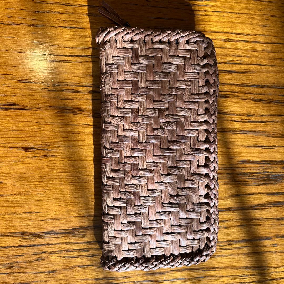 山葡萄 長財布　網代編み 財布 かご バッグ　ハンドメイド　国産
