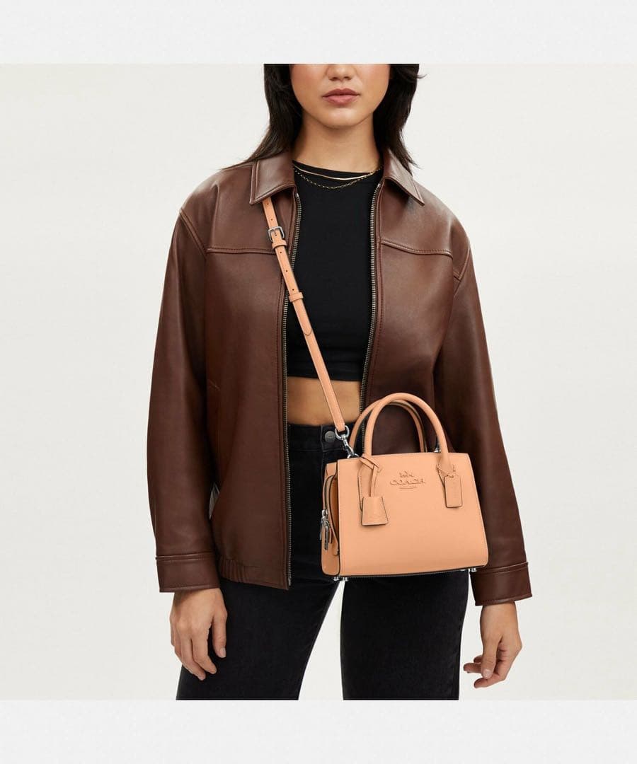 [美品] ❤️COACHアンドレア キャリーオール ピンク ハンドバッグ❤️