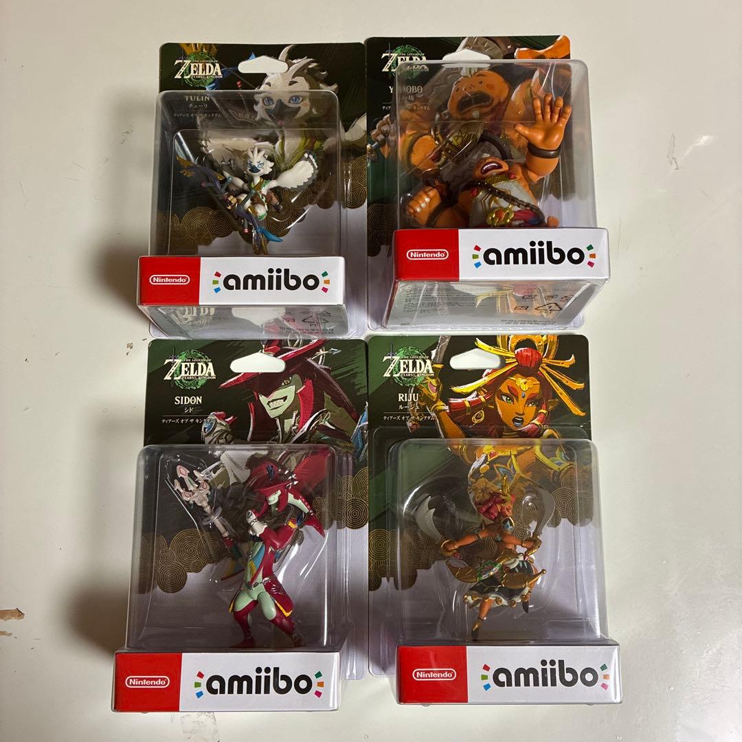 amiibo ゼルダの伝説　ティアキンセット　チューリ　ユン坊　ルージュ　シド