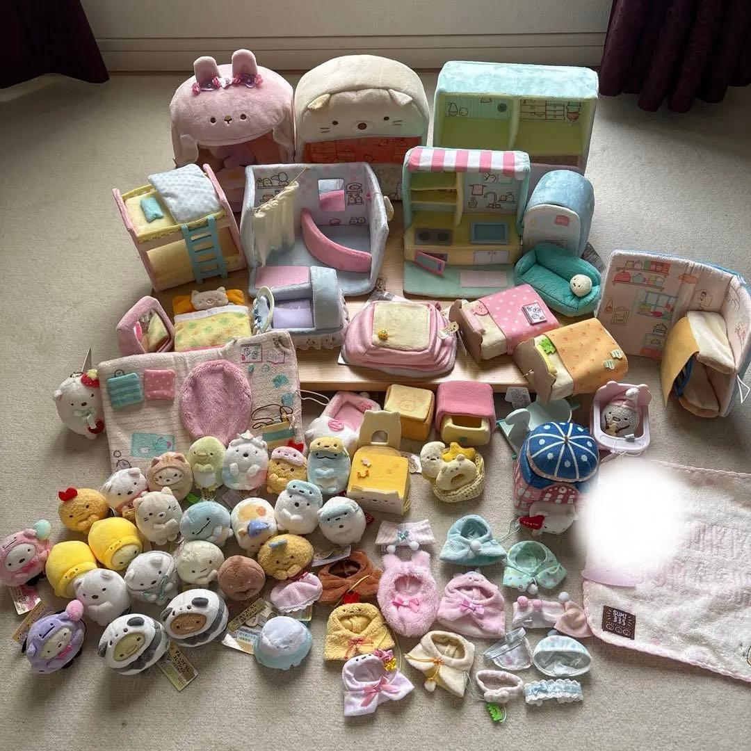 すみっコぐらし　てのりぬいぐるみ　まとめ売り　ベット　布団　こたつ