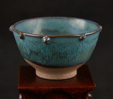 古磁器を模倣したオールハンド高温青花釉磁杯小碗古玩骨董復古置物コレクション