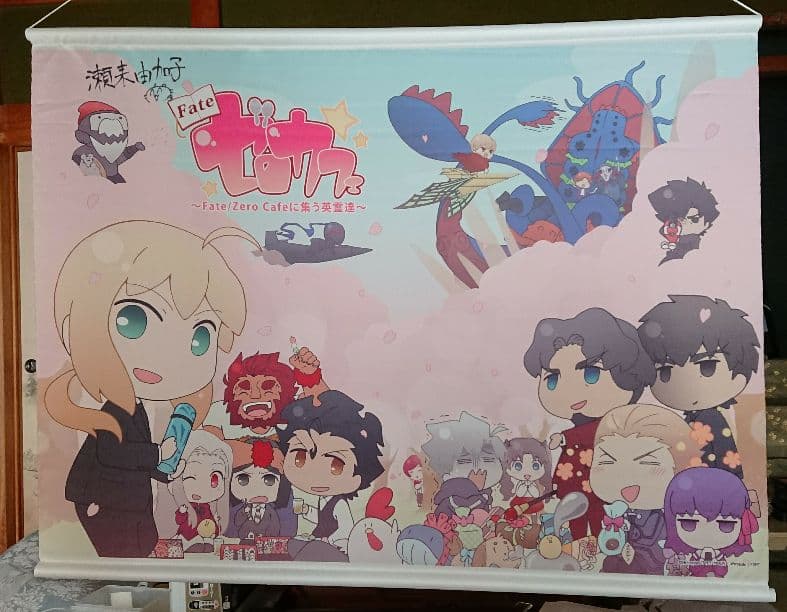Fate/Zero　ゼロカフェ　サイン入りタペストリー　お花見柄 値下げ中