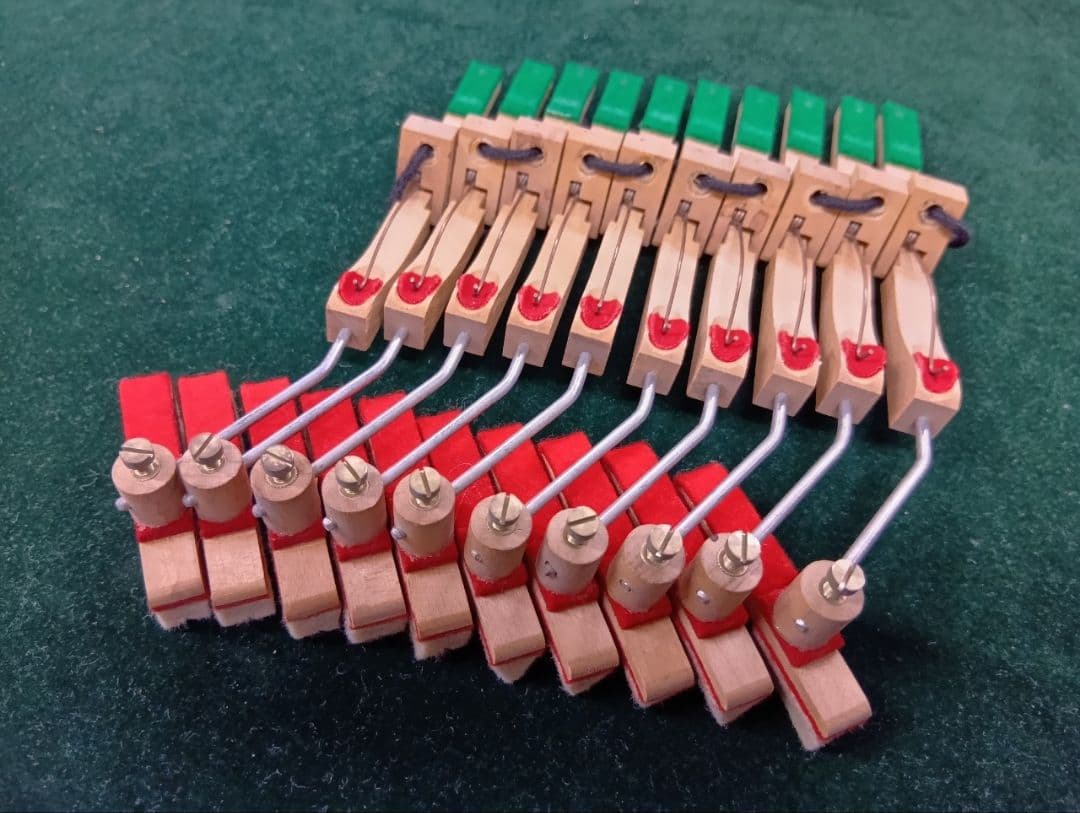 アップライトピアノ ダンパーアッセンブリー 10本 中古