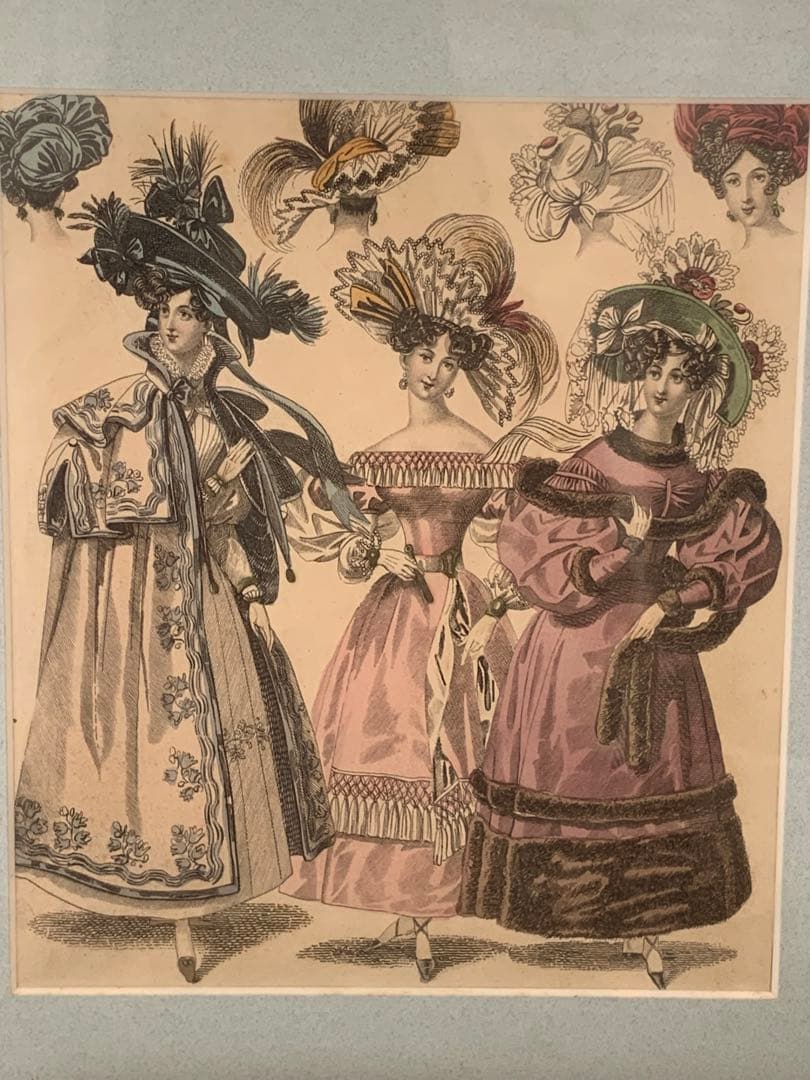 フランス　蚤の市　バンブー　額　ブロカント