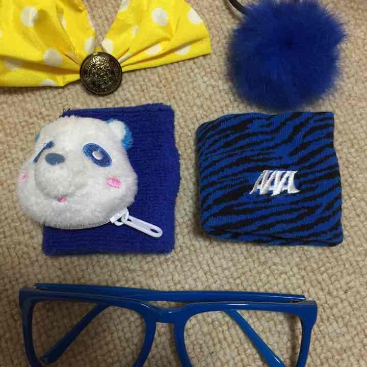 AAA カチューシャ メガネ リスバン えーぱんだ 青多め