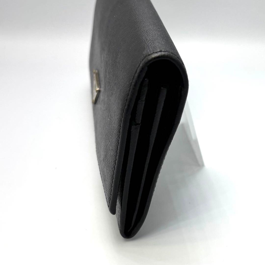 PRADA プラダ 長財布 サフィアーノレザー ブラック ロゴ レディース 箱