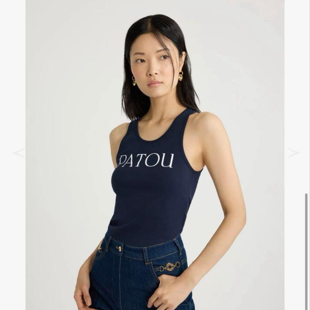 PATOU ロゴ タンクトップ ネイビー