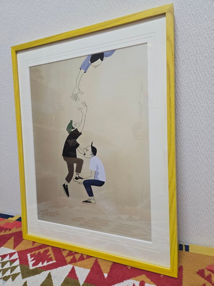 花井祐介　ポスター　シルクスクリーン yusuke hanai 額縁付き