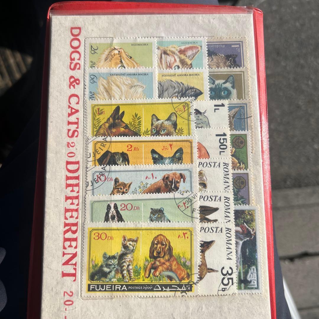 犬と猫 切手セット フジャイラ 使用済